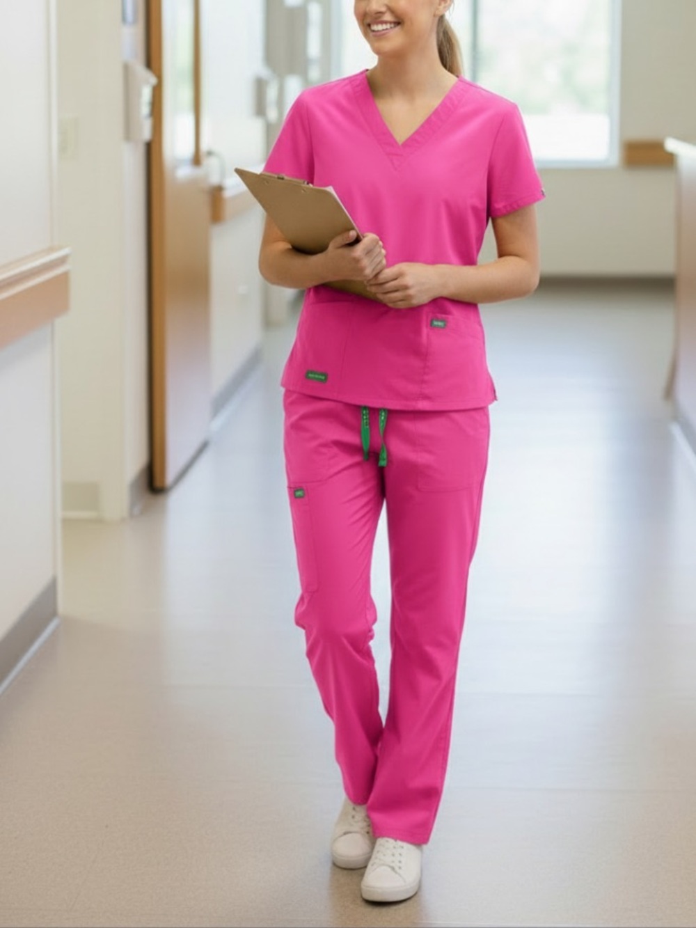 CROCS Coral Pink Medical Scrub Top and Pants